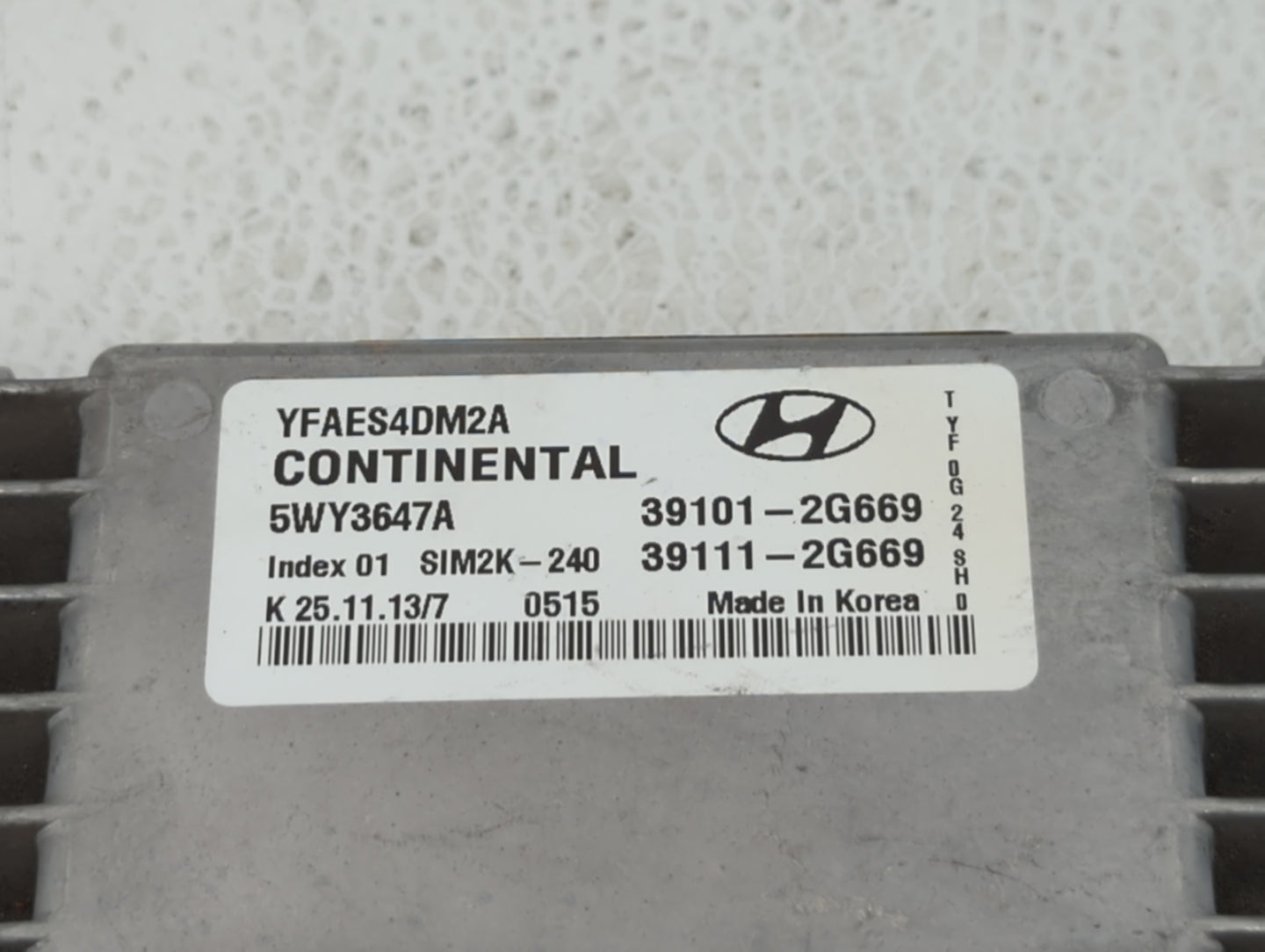 2011-2014 Hyundai Sonata PCM Engine Control Computer ECU ECM PCU OEM P/N:39111-2G669 39101-2G669 Fits Fits 2011 2012 2013 20