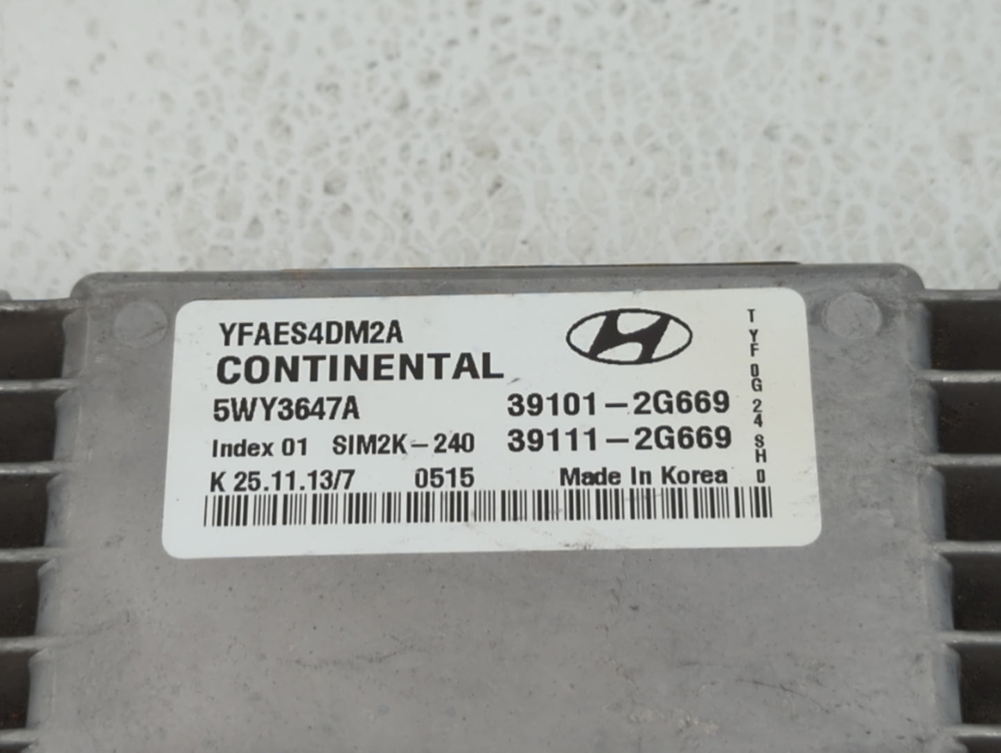 2011-2014 Hyundai Sonata PCM Engine Control Computer ECU ECM PCU OEM P/N:39111-2G669 39101-2G669 Fits Fits 2011 2012 2013 20
