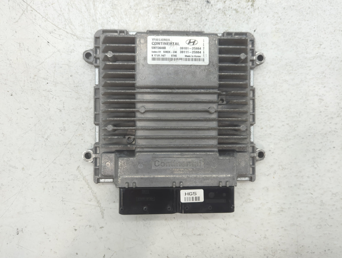 2011-2014 Hyundai Sonata PCM Engine Control Computer ECU ECM PCU OEM P/N:39101-2G664 Fits Fits 2011 2012 2013 2014 OEM Used 