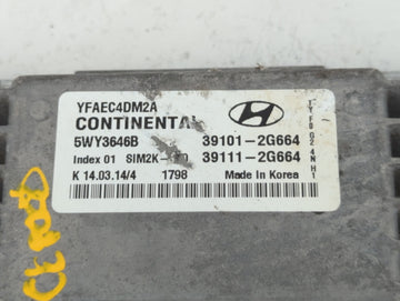 2011-2014 Hyundai Sonata PCM Engine Control Computer ECU ECM PCU OEM P/N:39101-2G664 39111-2G664 Fits Fits 2011 2012 2013 2014 OEM Used Auto Parts