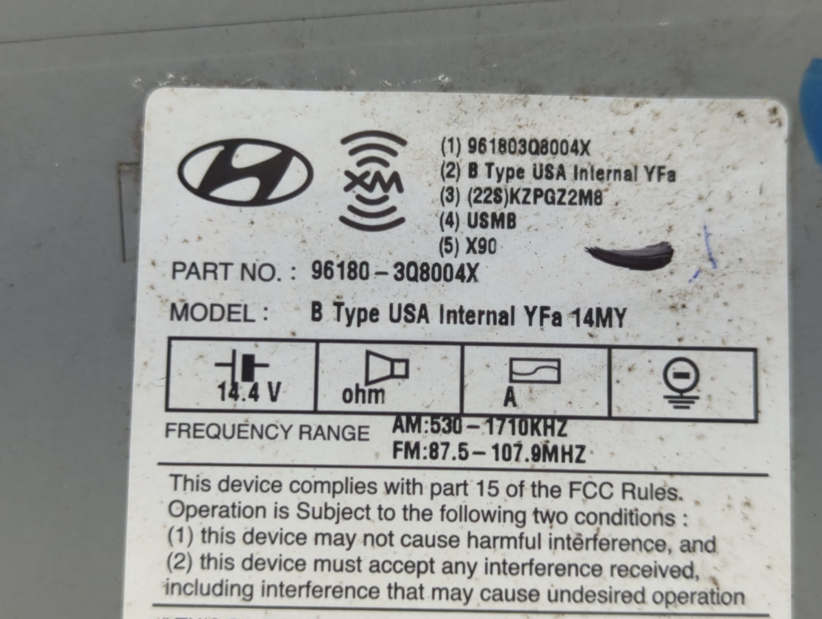 2014-2015 Hyundai Sonata Am Fm Cd Player Radio Receiver 663261 - Oemusedautoparts1.com