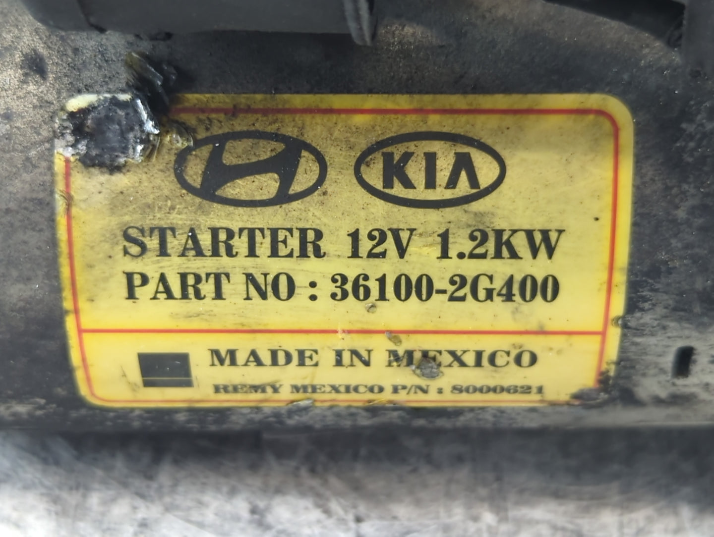 2014 Hyundai Sonata Car Starter Motor Solenoid OEM P/N:36100-2G400 Fits Fits 2015 2016 OEM Used Auto Parts - Oemusedautopart