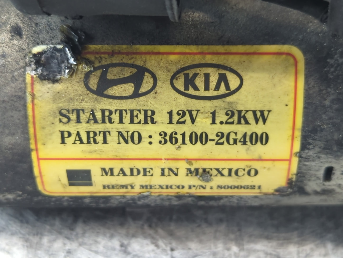 2014 Hyundai Sonata Car Starter Motor Solenoid OEM P/N:36100-2G400 Fits Fits 2015 2016 OEM Used Auto Parts - Oemusedautopart