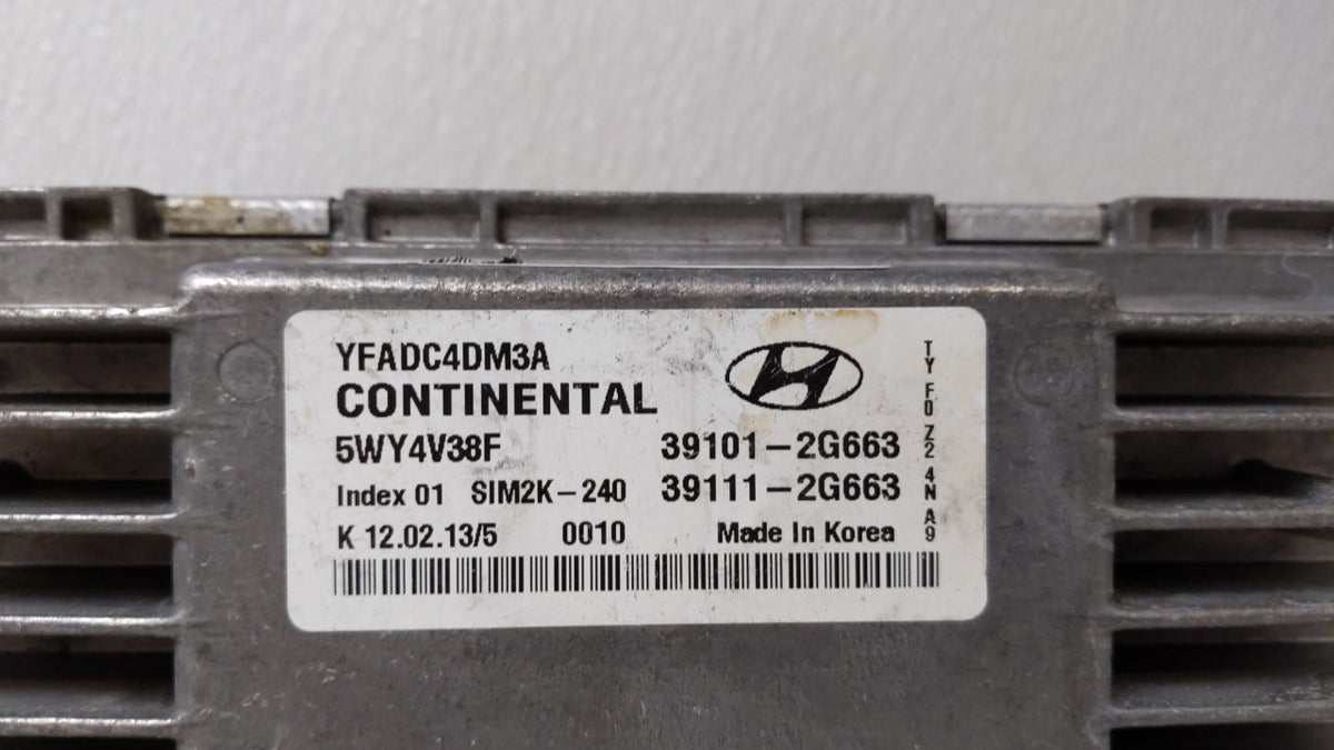 2011-2014 Hyundai Sonata PCM Engine Control Computer ECU ECM PCU OEM P/N:39101-2G661 39111-2G661 Fits 2011 2012 2013 2014 OE