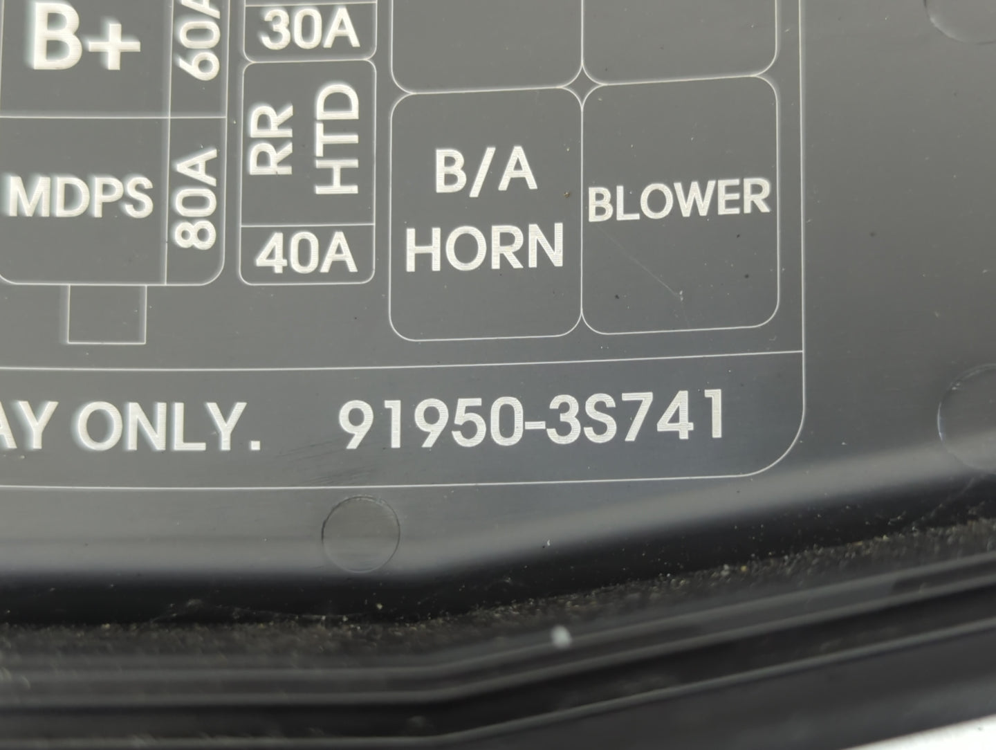 2011-2014 Hyundai Sonata Fusebox Fuse Box Panel Relay Module P/N:91950-3S741 Fits Fits 2011 2012 2013 2014 OEM Used Auto Par