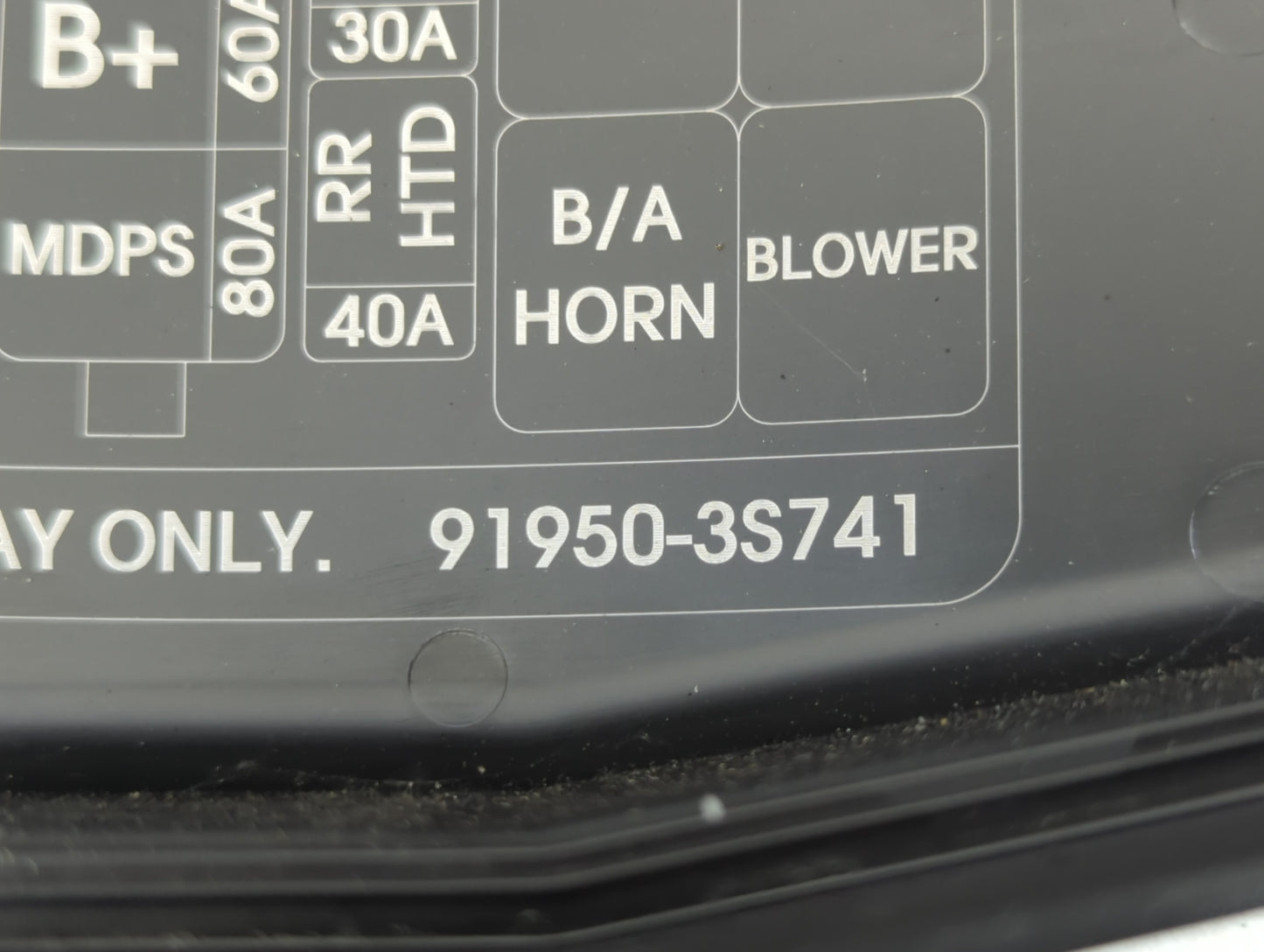 2011-2014 Hyundai Sonata Fusebox Fuse Box Panel Relay Module P/N:91950-3S741 Fits Fits 2011 2012 2013 2014 OEM Used Auto Par