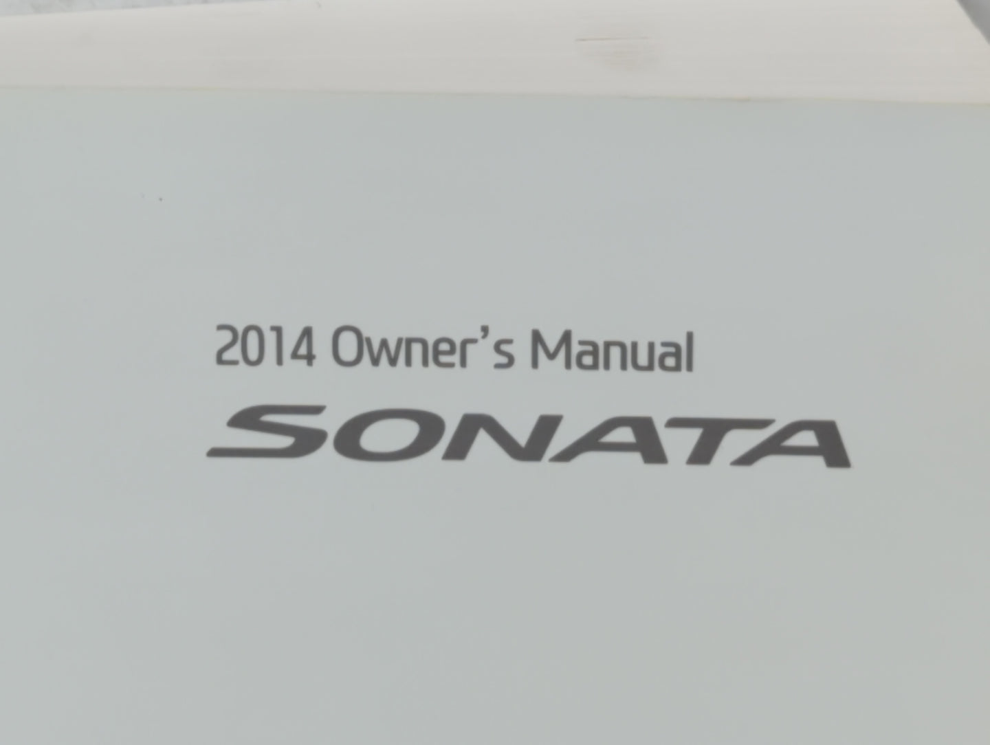 2014 Hyundai Sonata Owners Manual Book Guide P/N:A3S0-EU41E OEM Used Auto Parts - Oemusedautoparts1.com