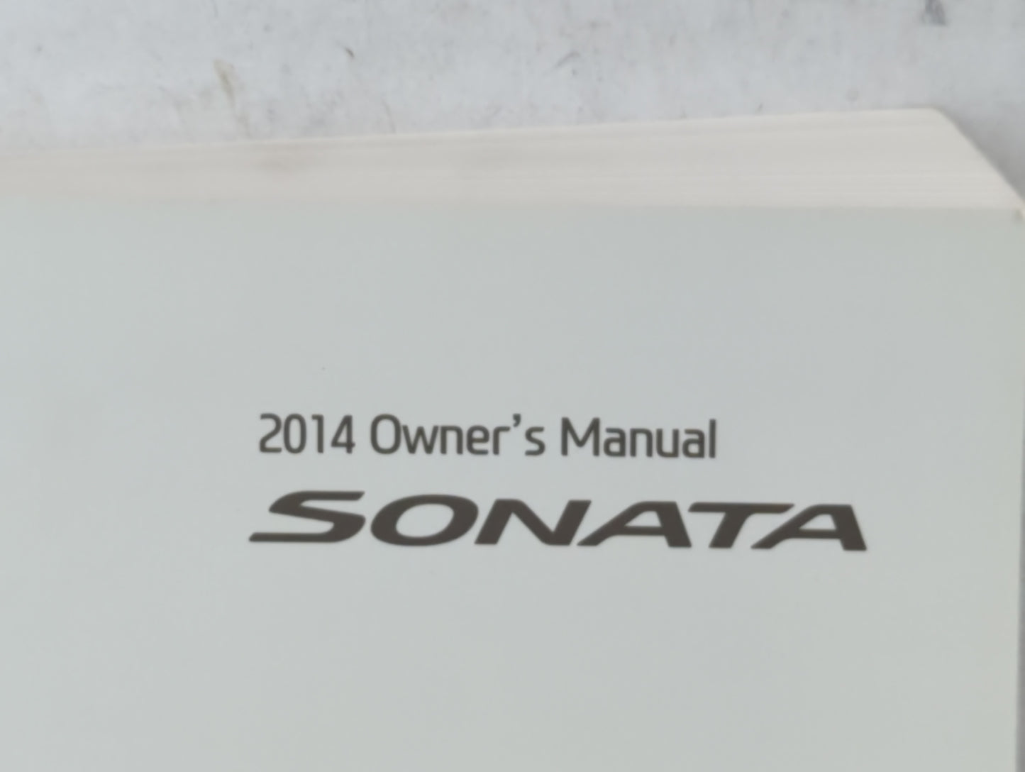 2014 Hyundai Sonata Owners Manual Book Guide P/N:A3S0-EU38A OEM Used Auto Parts - Oemusedautoparts1.com