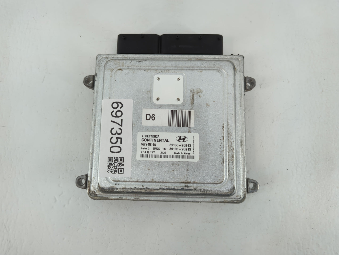 2011-2015 Hyundai Sonata PCM Engine Control Computer ECU ECM PCU OEM P/N:39105-2G913 39155-2G913 Fits OEM Used Auto Parts - 