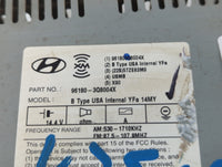 2014-2015 Hyundai Sonata Radio AM FM Cd Player Receiver Replacement P/N:96180-3Q8004X Fits Fits 2014 2015 OEM Used Auto Part
