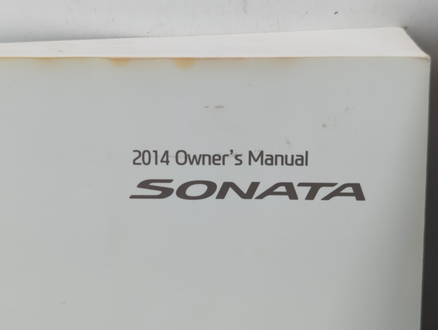 2014 Hyundai Sonata Owners Manual Book Guide P/N:A3S0-EU39A OEM Used Auto Parts - Oemusedautoparts1.com