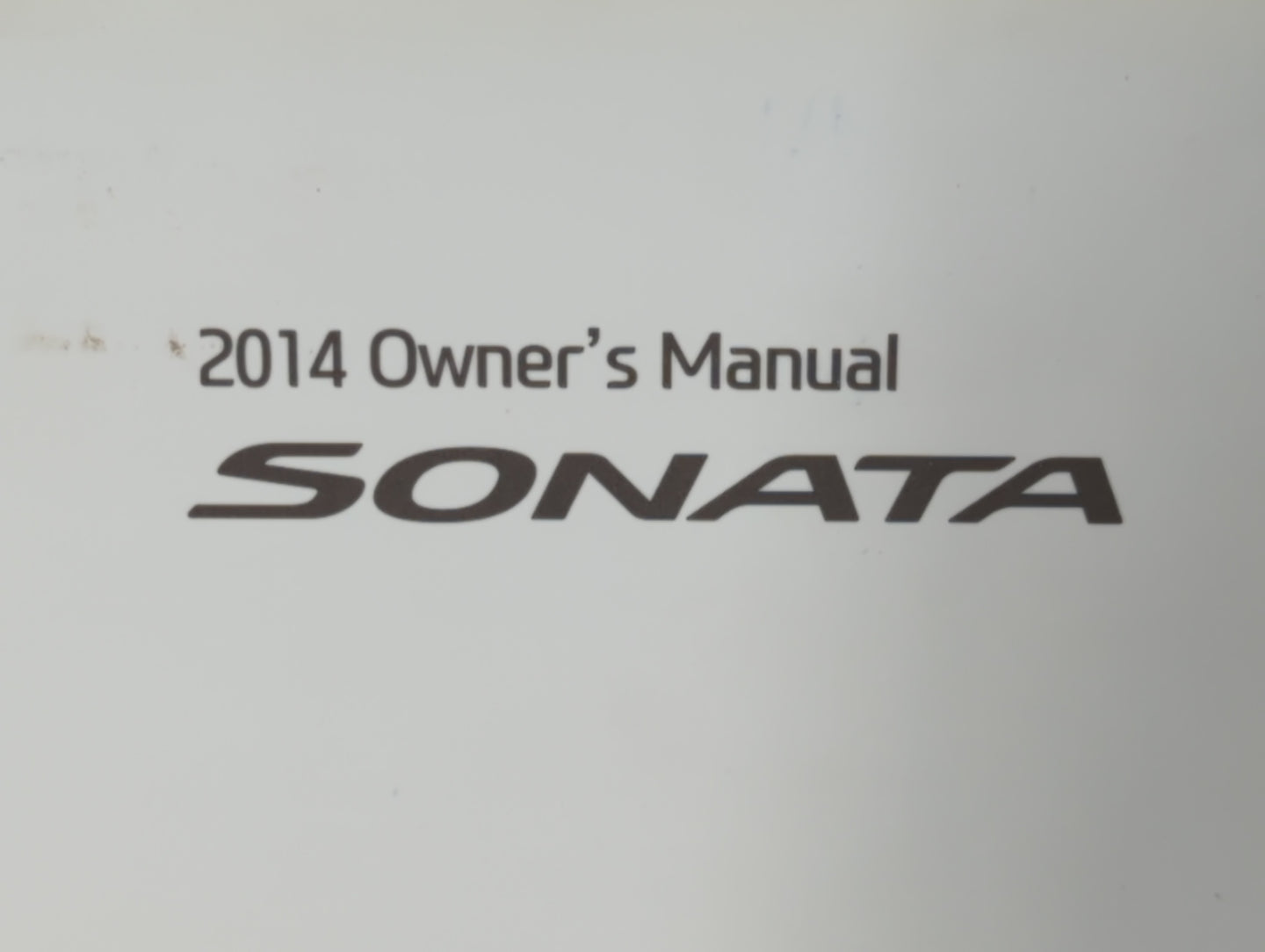 2014 Hyundai Sonata Owners Manual Book Guide P/N:A3S0-EU43G OEM Used Auto Parts - Oemusedautoparts1.com