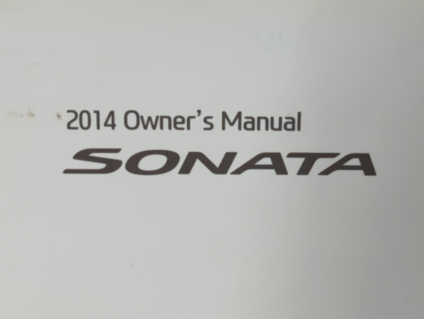 2014 Hyundai Sonata Owners Manual Book Guide P/N:A3S0-EU43G OEM Used Auto Parts - Oemusedautoparts1.com