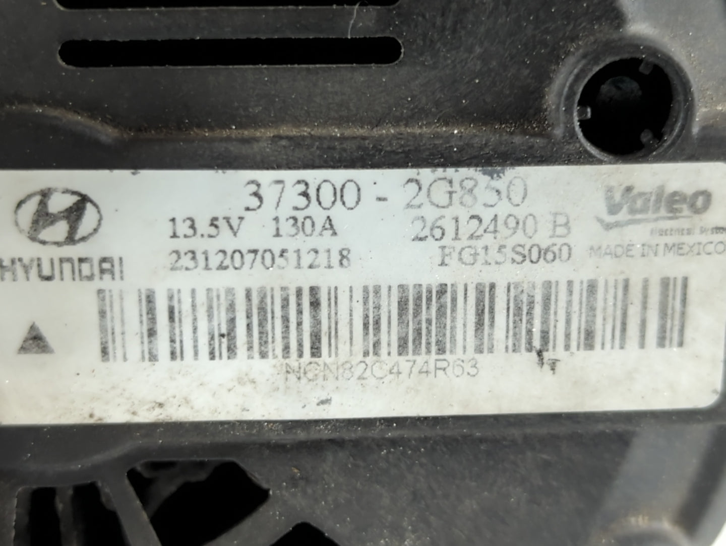 2014 Hyundai Sonata Alternator Replacement Generator Charging Assembly Engine OEM P/N:37300-2G850 Fits Fits 2015 OEM Used Au