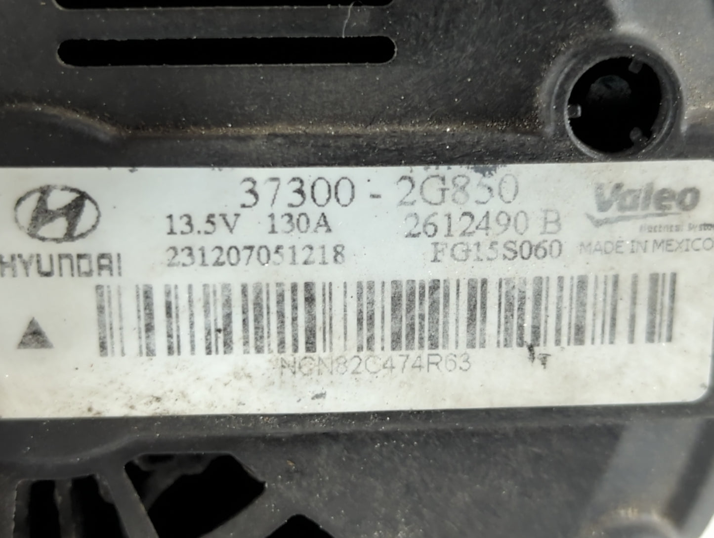 2014 Hyundai Sonata Alternator Replacement Generator Charging Assembly Engine OEM P/N:37300-2G850 Fits Fits 2015 OEM Used Au