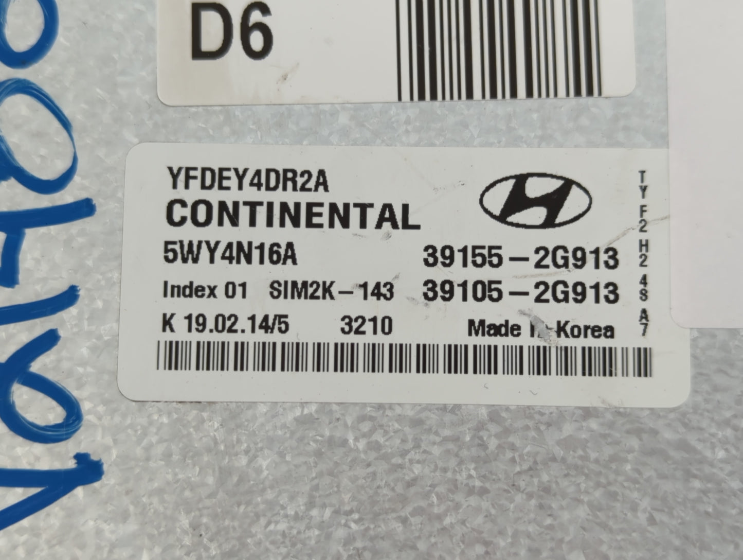 2011-2014 Hyundai Sonata PCM Engine Control Computer ECU ECM PCU OEM P/N:39105-2G913 39155-2G913 Fits Fits 2011 2012 2013 20