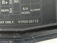 2011-2014 Hyundai Sonata Fusebox Fuse Box Panel Relay Module P/N:91950-3S712 Fits Fits 2011 2012 2013 2014 OEM Used Auto Par