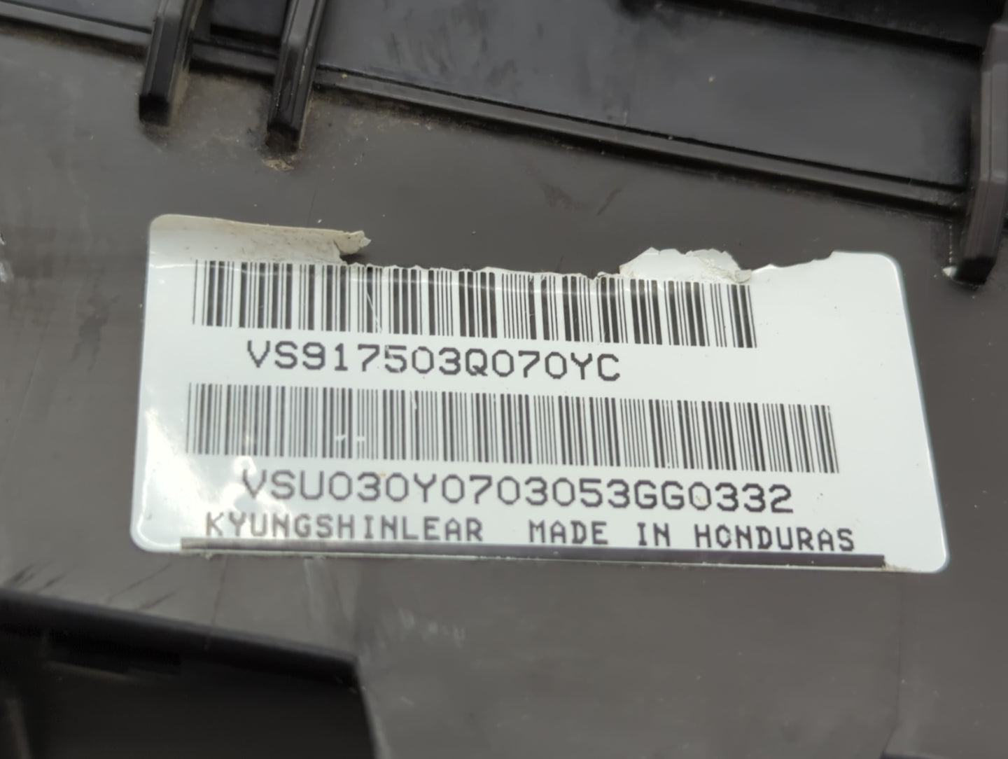 2011-2014 Hyundai Sonata Fusebox Fuse Box Panel Relay Module P/N:VS917503Q070YC Fits Fits 2011 2012 2013 2014 OEM Used Auto 