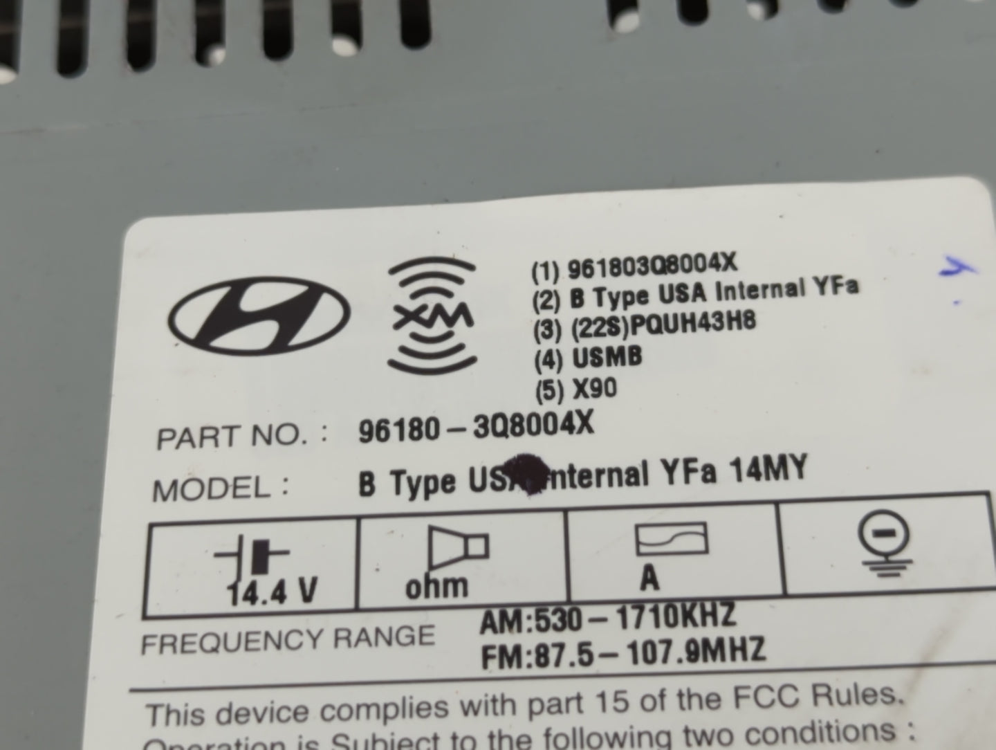 2014-2015 Hyundai Sonata Am Fm Cd Player Radio Receiver - Oemusedautoparts1.com