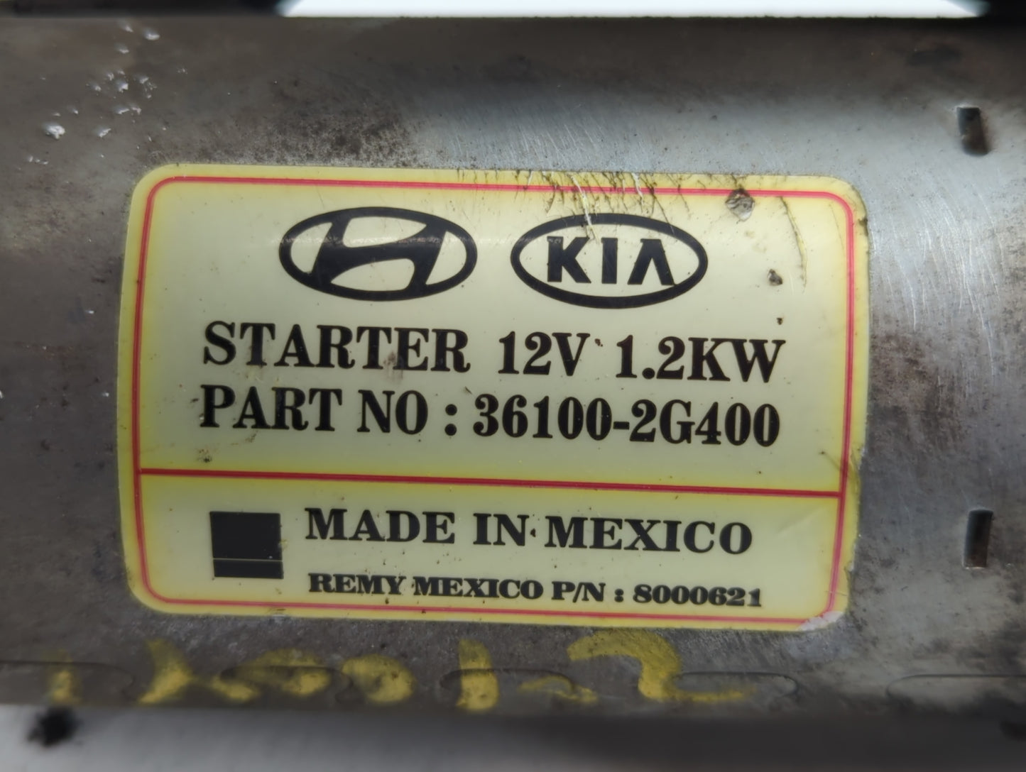 2014 Hyundai Sonata Car Starter Motor Solenoid OEM P/N:36100-2G400 Fits Fits 2015 2016 OEM Used Auto Parts - Oemusedautopart