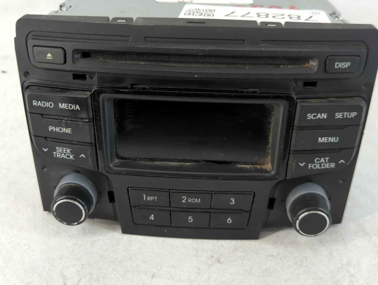 2013-2014 Hyundai Sonata Radio AM FM Cd Player Receiver Replacement P/N:96170-3Q1004X Fits Fits 2013 2014 OEM Used Auto Part