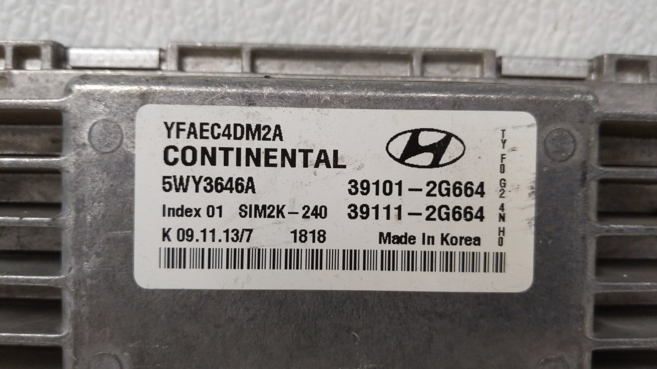 2011-2014 Hyundai Sonata PCM Engine Control Computer ECU ECM PCU OEM P/N:39101-2G661 39111-2G661 Fits Fits 2011 2012 2013 20