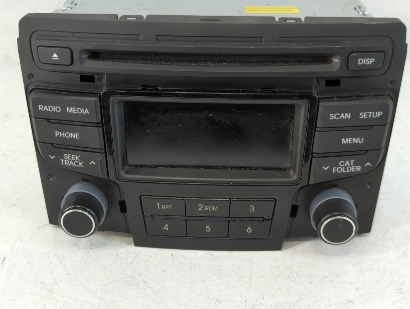 2012-2015 Hyundai Sonata Radio AM FM Cd Player Receiver Replacement P/N:96170-3Q0004X Fits Fits 2012 2013 2014 2015 OEM Used