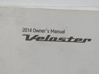 2014 Hyundai Veloster Owners Manual Book Guide P/N:E2V0-EU42D OEM Used Auto Parts - Oemusedautoparts1.com