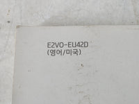 2014 Hyundai Veloster Owners Manual Book Guide P/N:E2V0-EU42D OEM Used Auto Parts - Oemusedautoparts1.com