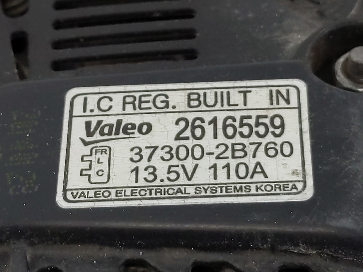 2013-2015 Hyundai Veloster Alternator Replacement Generator Charging Assembly Engine OEM P/N:37300-2B760 Fits Fits 2013 2014