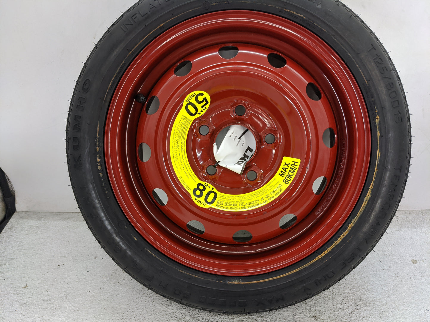 2012-2017 Hyundai Veloster Spare Donut Tire Wheel Rim Oem - Oemusedautoparts1.com