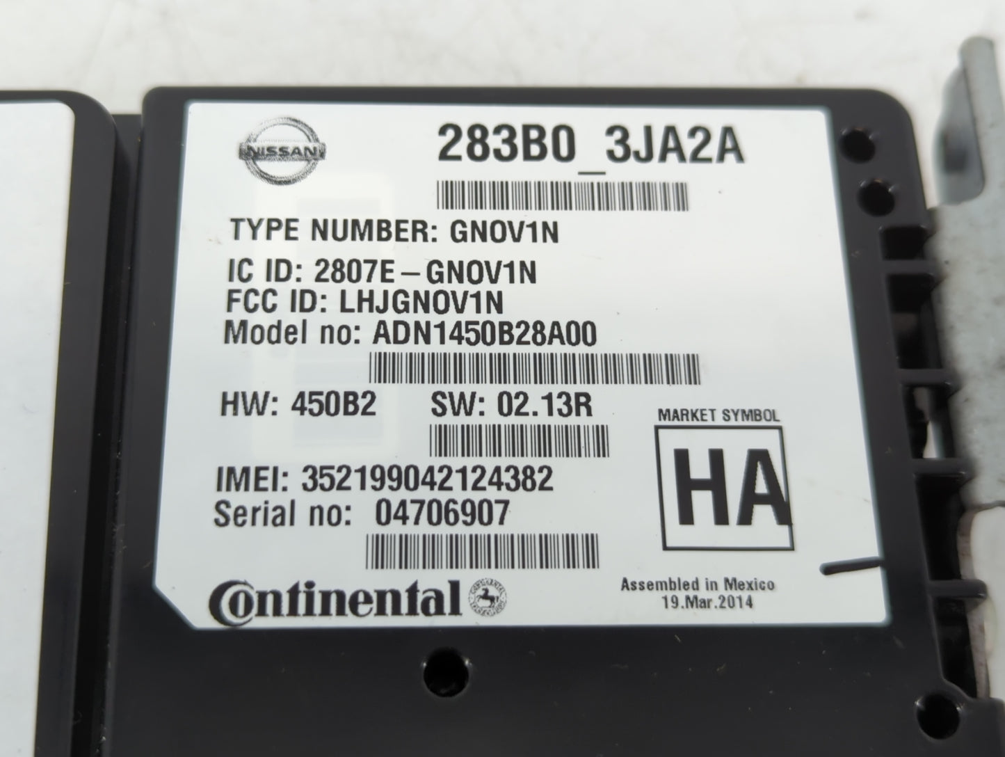 2014 Infiniti Q50 Radio AM FM Cd Player Receiver Replacement P/N:283B0 3JA2A Fits OEM Used Auto Parts - Oemusedautoparts1.co