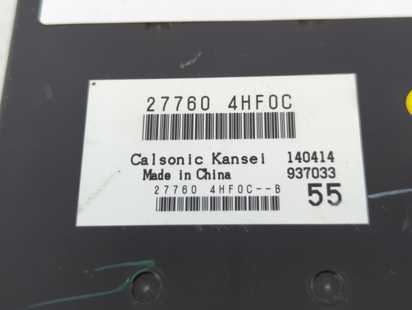2014-2014 Infiniti Q50 Temperature Control Module 27760 4hf0c - Oemusedautoparts1.com