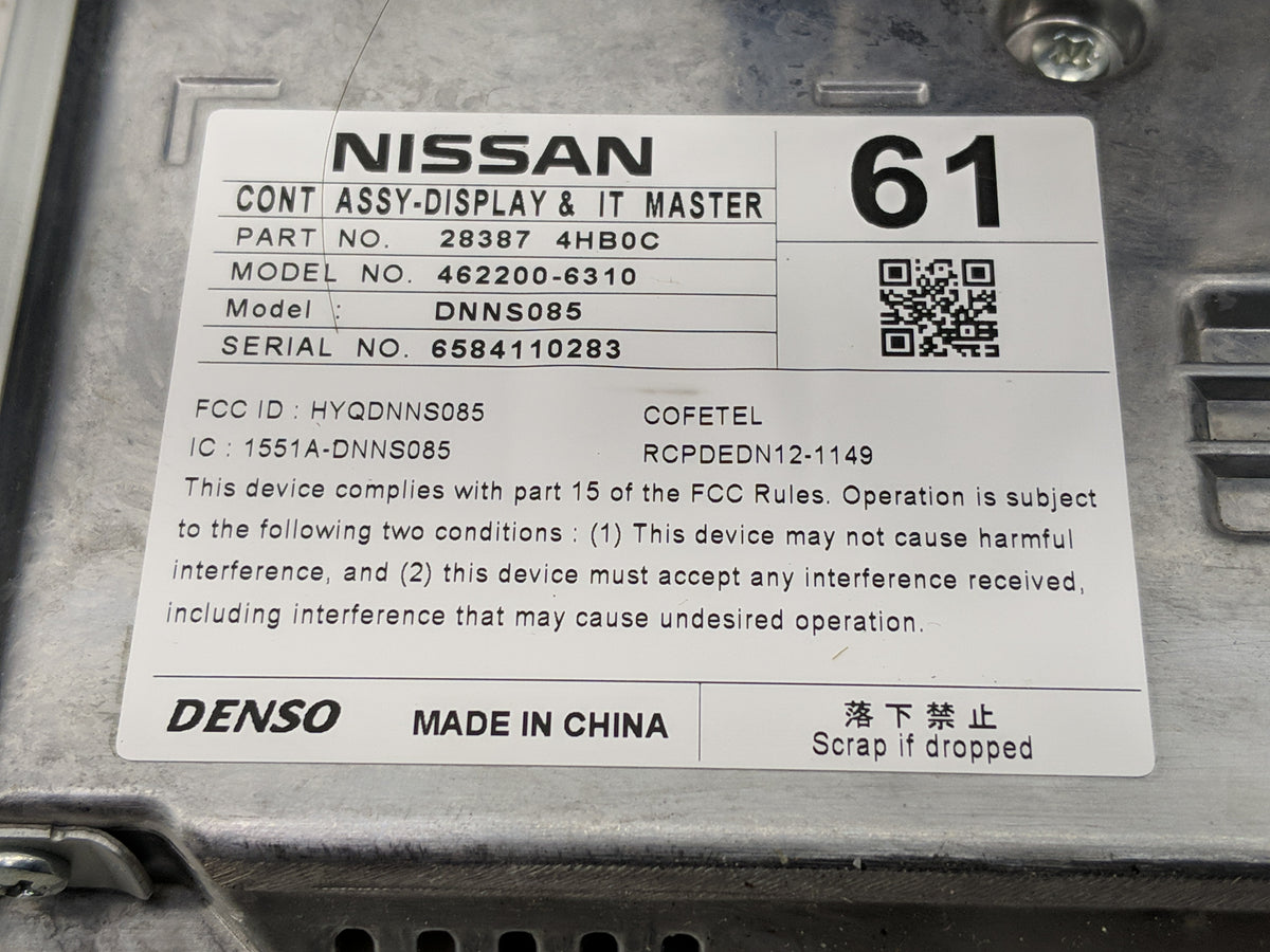 2014-2014 Infiniti Q50 Information Radio Display Screen - Oemusedautoparts1.com