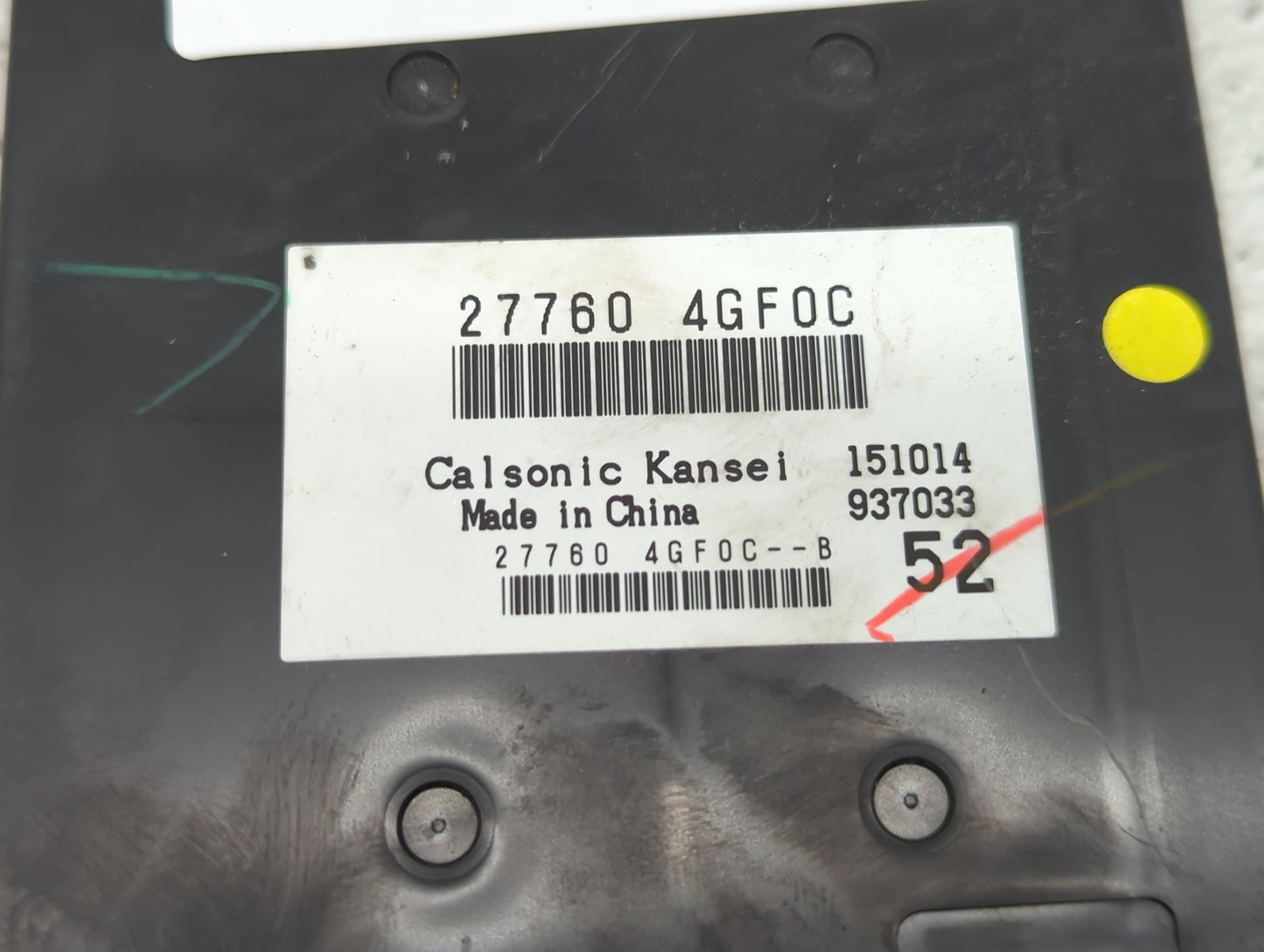 Infiniti Q50 Temperature Control Module 27760-4gf0c - Oemusedautoparts1.com