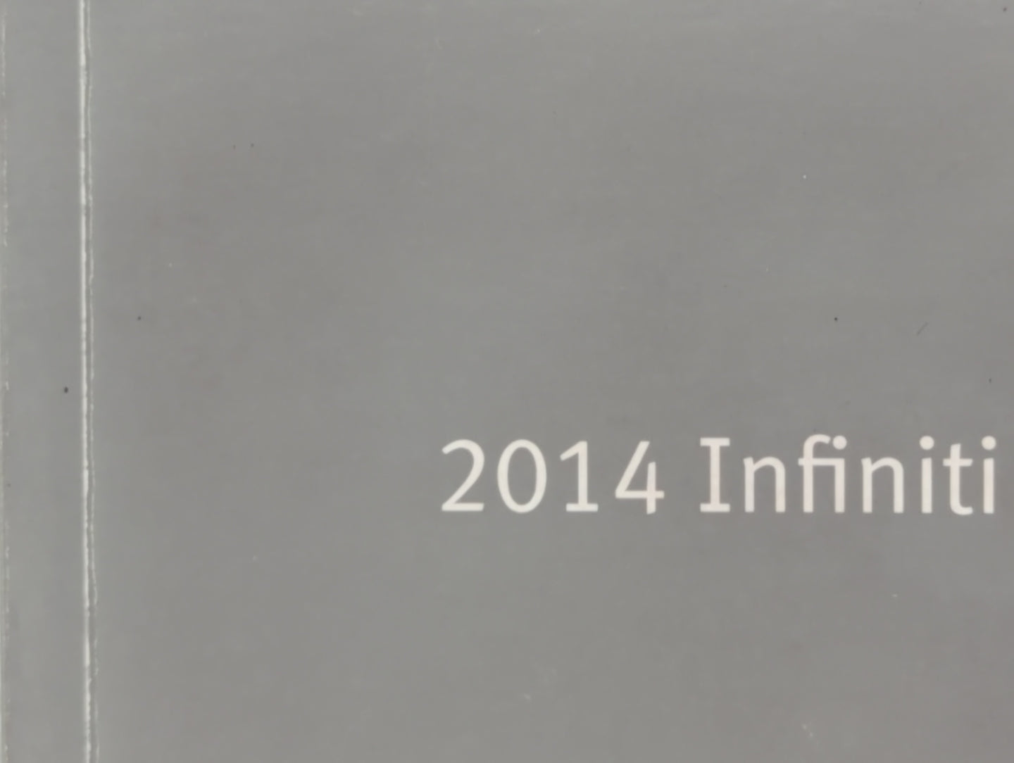 2014 Infiniti Q50 Owners Manual Book Guide OEM Used Auto Parts - Oemusedautoparts1.com