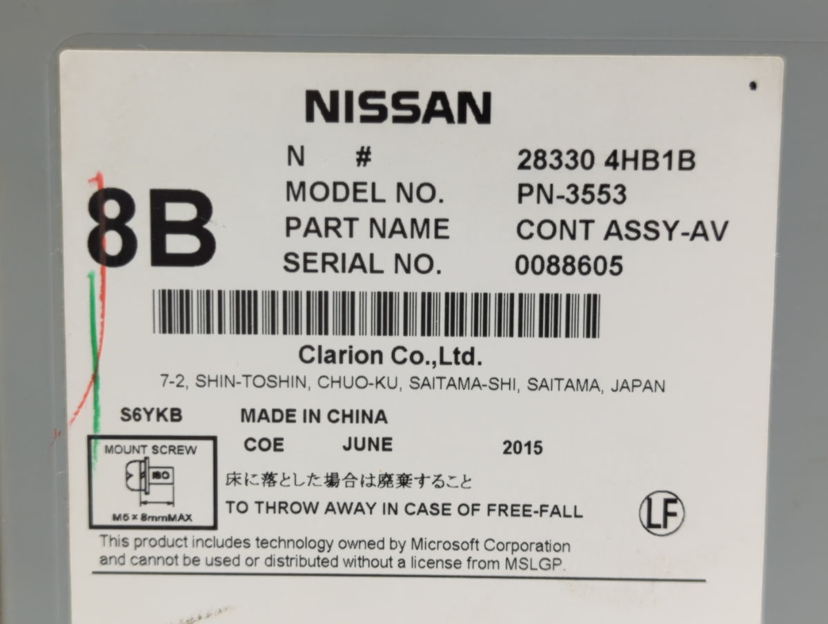 2014-2018 Infiniti Q50 Am Fm Cd Player Radio Receiver 554765 - Oemusedautoparts1.com