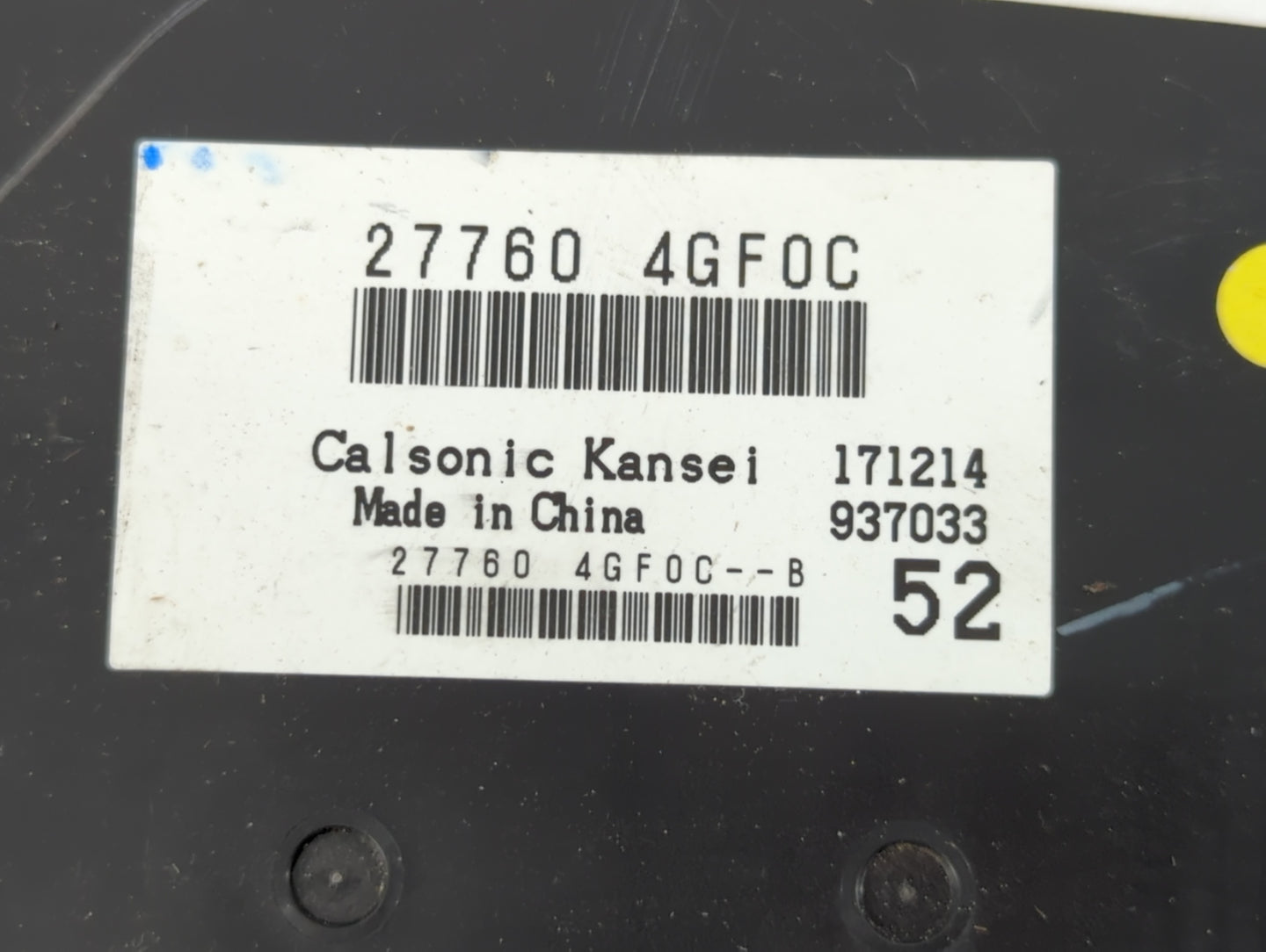 2014-2014 Infiniti Q50 Temperature Control Module 27760 4gf0c - Oemusedautoparts1.com