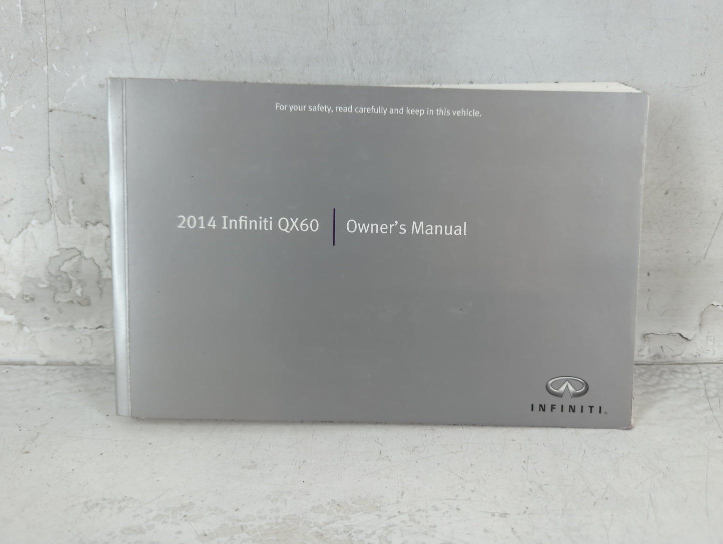 2014 Infiniti Qx60 Owners Manual Book Guide P/N:0M14E 0L50U0 OEM Used Auto Parts - Oemusedautoparts1.com