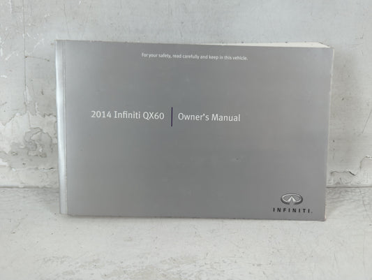 2014 Infiniti Qx60 Owners Manual Book Guide P/N:0M14E 0L50U0 OEM Used Auto Parts - Oemusedautoparts1.com