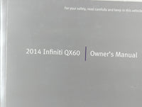 2014 Infiniti Qx60 Owners Manual Book Guide P/N:0M14E 0L50U0 OEM Used Auto Parts - Oemusedautoparts1.com