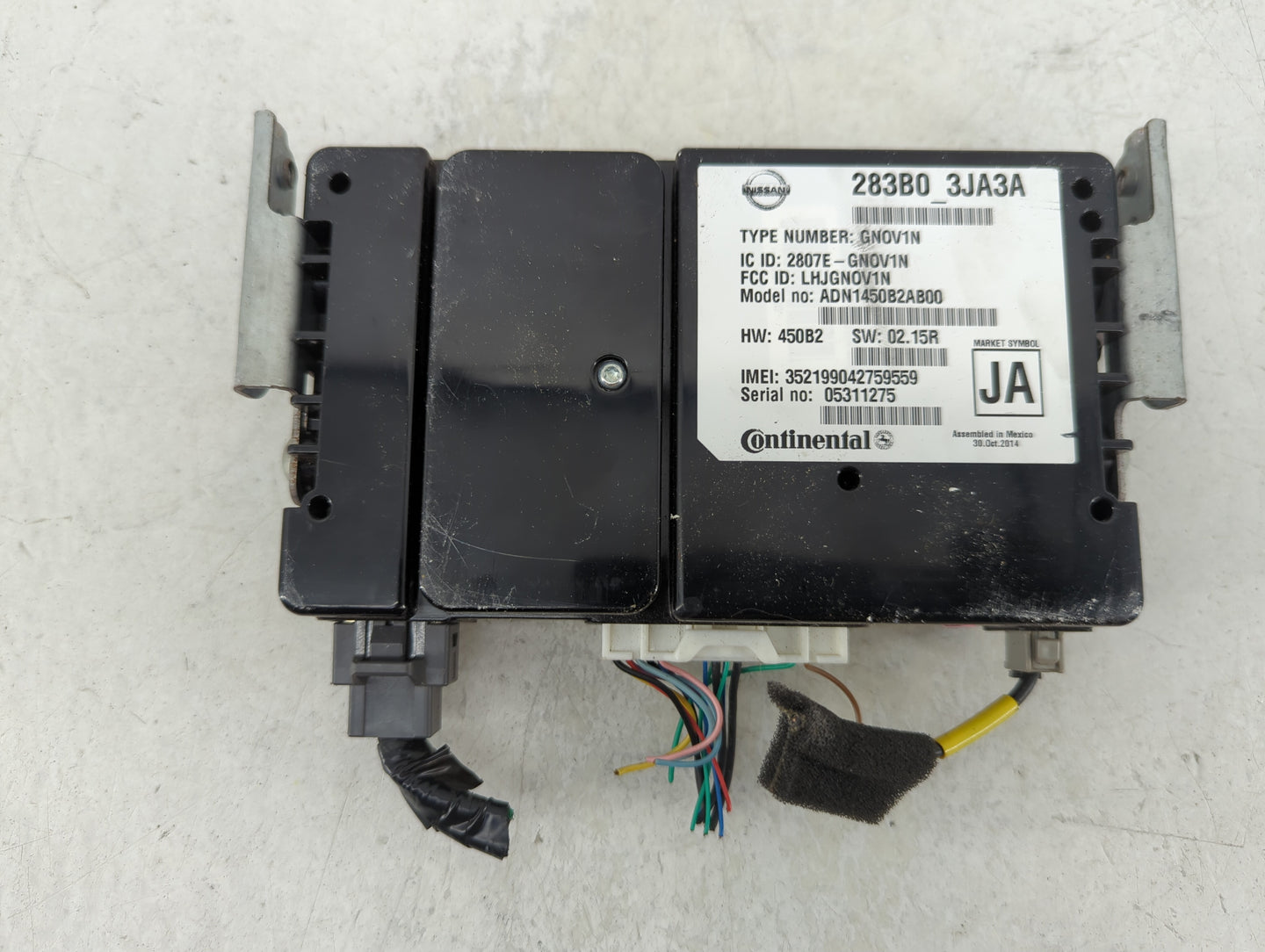 2014 Infiniti Qx60 Bluetooth Phone Communication Control Module Ccm Oem - Oemusedautoparts1.com