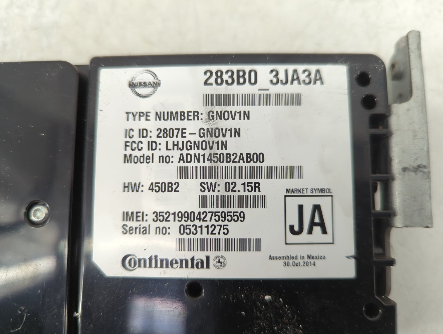 2014 Infiniti Qx60 Bluetooth Phone Communication Control Module Ccm Oem - Oemusedautoparts1.com