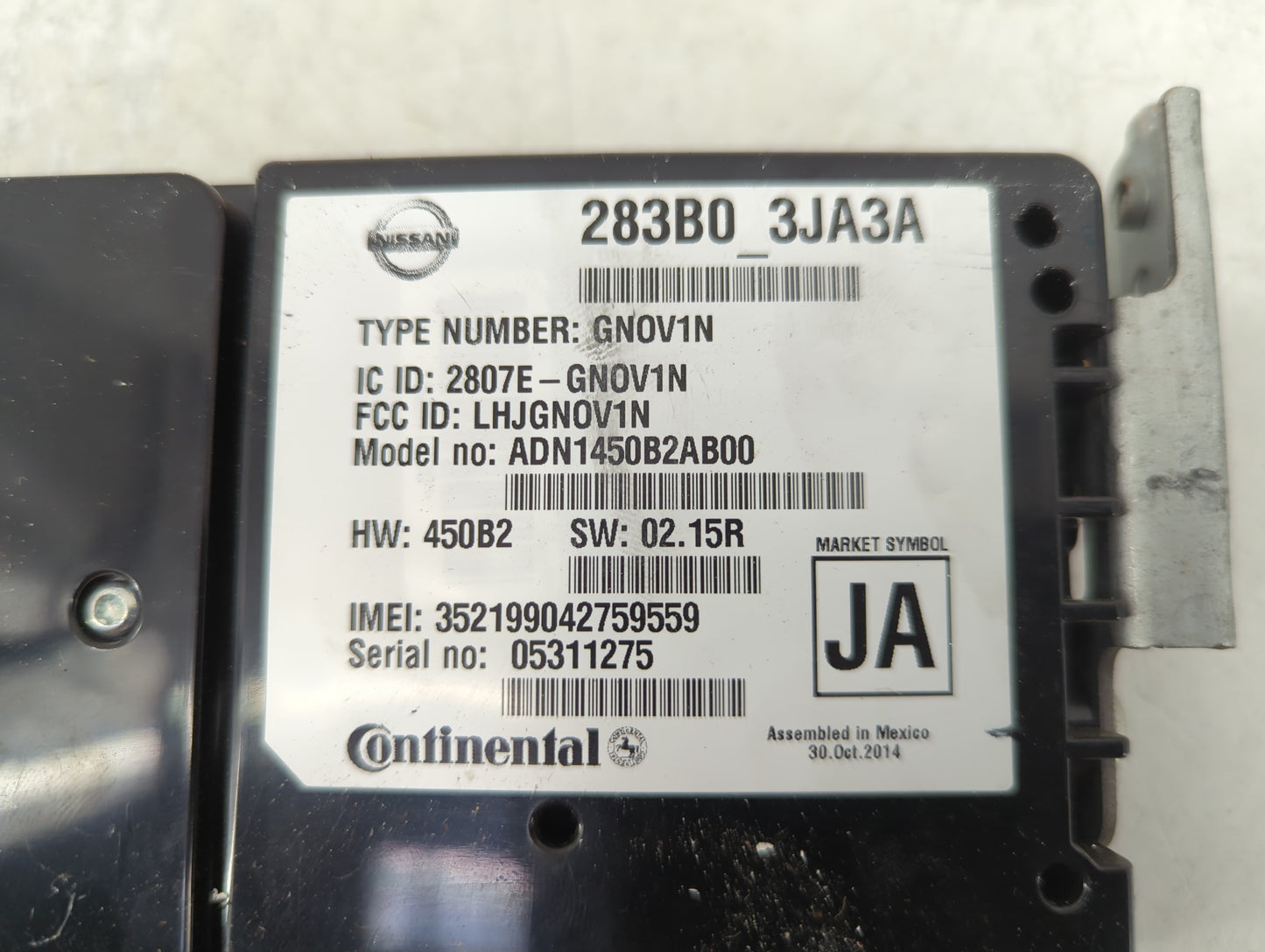 2014 Infiniti Qx60 Bluetooth Phone Communication Control Module Ccm Oem - Oemusedautoparts1.com