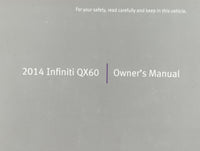 2014 Infiniti Qx60 Owners Manual Book Guide OEM Used Auto Parts - Oemusedautoparts1.com