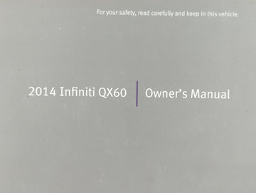 2014 Infiniti Qx60 Owners Manual Book Guide OEM Used Auto Parts
