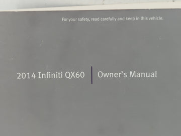 2014 Infiniti Qx60 Owners Manual Book Guide P/N:0M14E 0L50U0 OEM Used Auto Parts