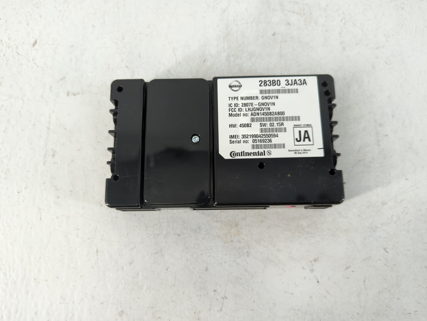 2014-2015 Infiniti Qx60 Telematics Control Module 283b0 3ja3a - Oemusedautoparts1.com