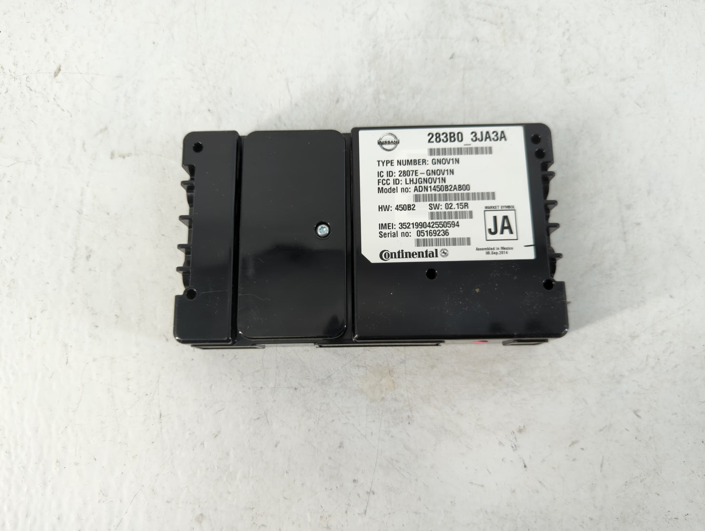 2014-2015 Infiniti Qx60 Telematics Control Module 283b0 3ja3a - Oemusedautoparts1.com