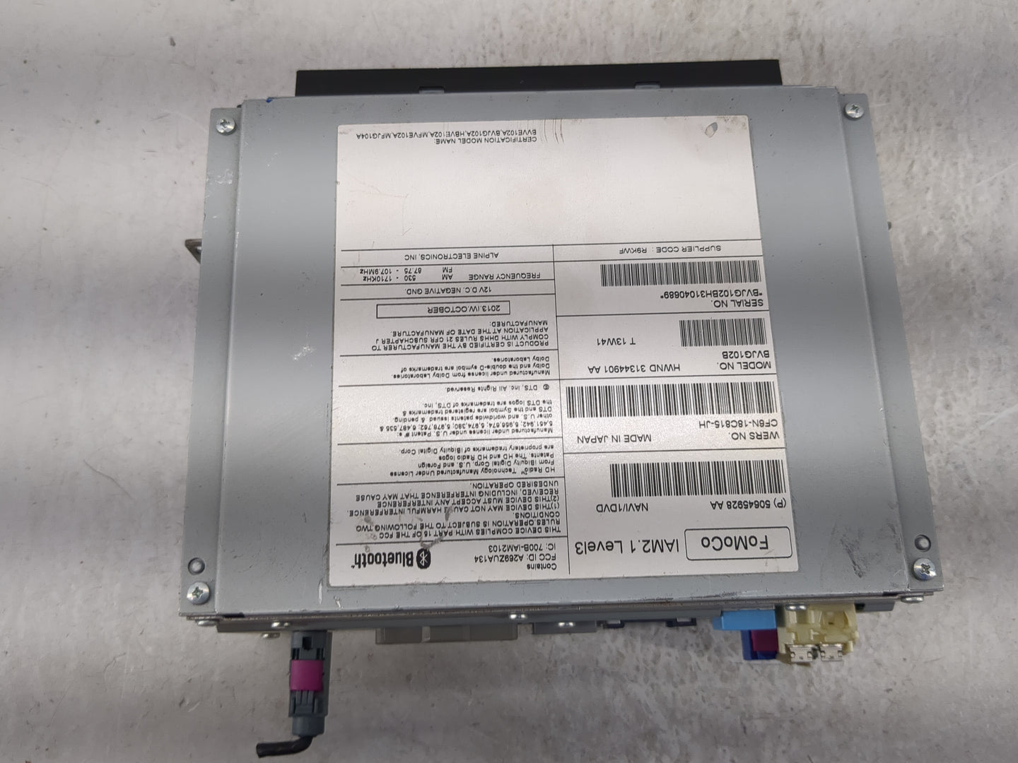 2014-2015 Jaguar Xf Radio AM FM Cd Player Receiver Replacement P/N:CF6N-18C815-JH BVJG102B, BV6N-IAM2103 Fits Fits 2014 2015